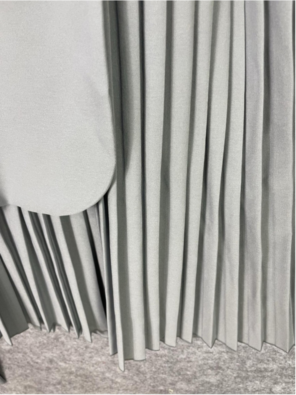 Commense Dress Womens Large Gray Sleeveless Belted Pleated Wrap Mini Blazer - Picture 7 of 13